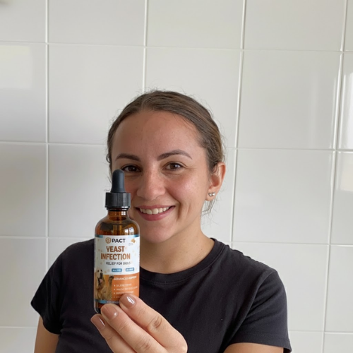 Emma H. with product